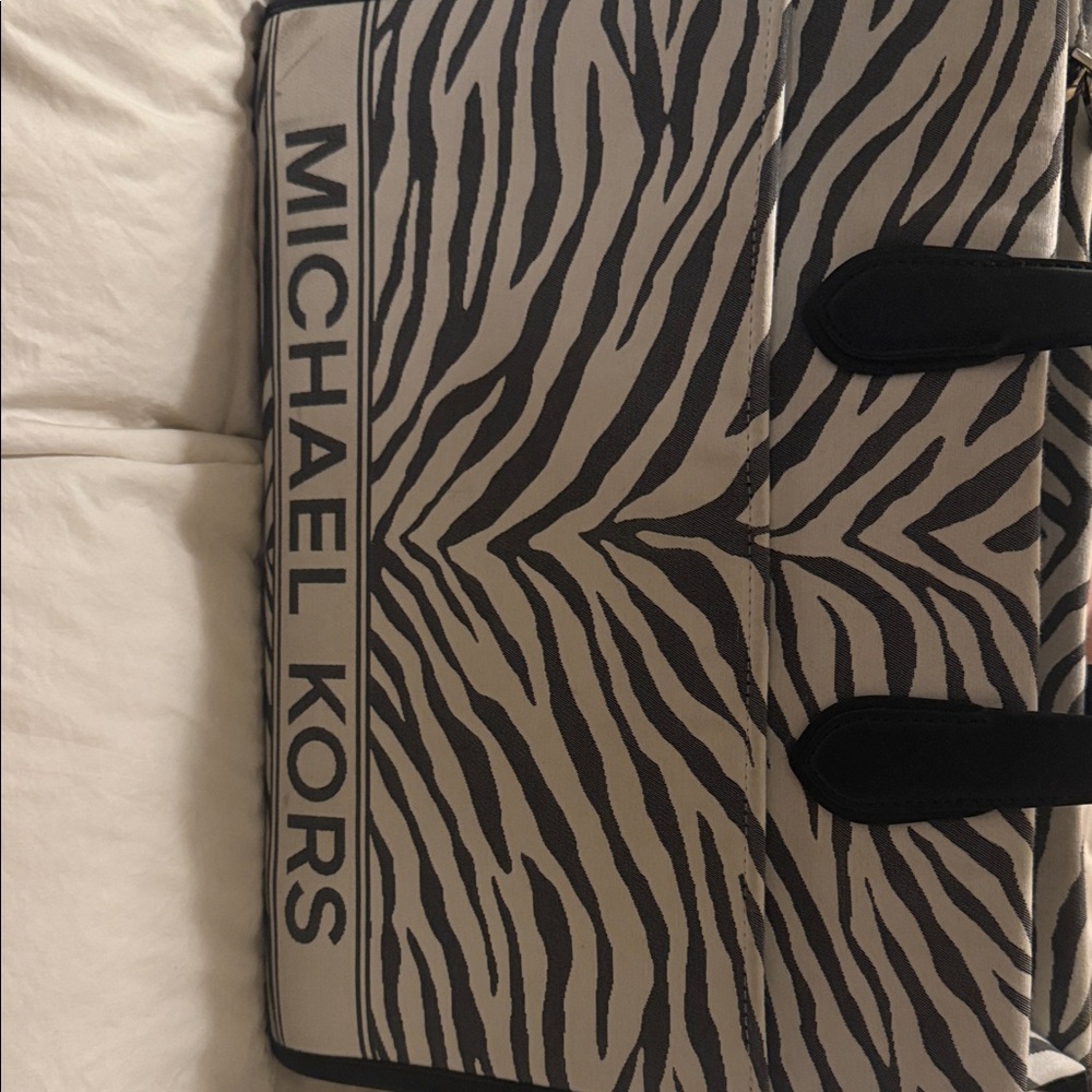 Michael Kors Zebra Print Laptop Bag and Coach Bear 🐻